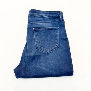 L'Agence Oriana High Rise Straight Montero Dark Wash Denim Jeans Zip Fly Size 32
